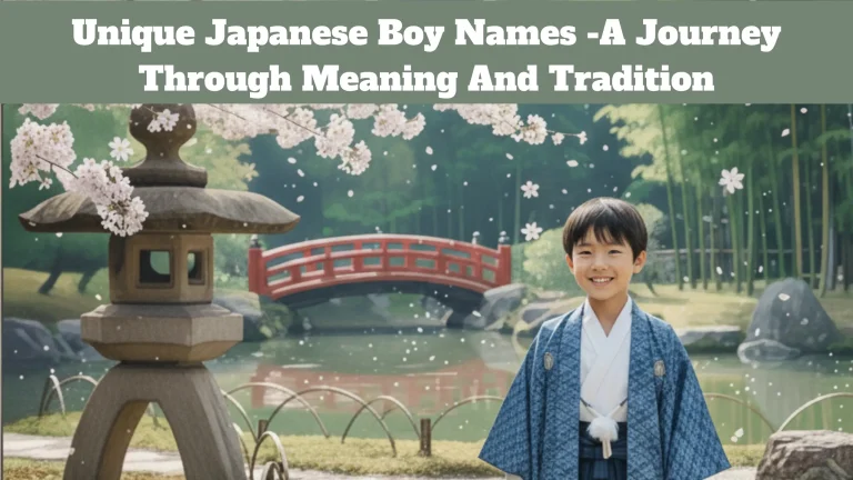Unique Japanese Boy Names -A Journey Through Meaning And Tradition