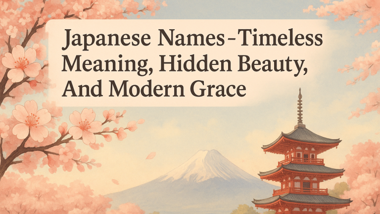 Japanese Names Timeless Meaning, Hidden Beauty, And Modern Grace